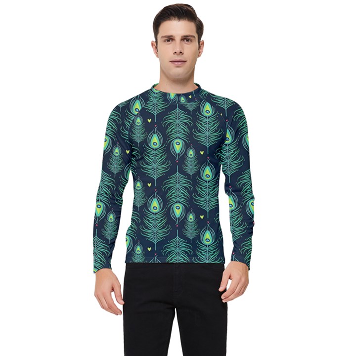 Peacock Pattern Men s Long Sleeve Rash Guard