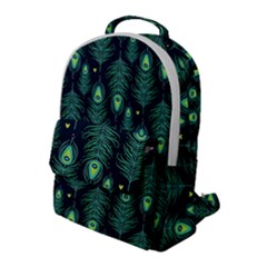 Peacock Pattern Flap Pocket Backpack (large) by Cemarart