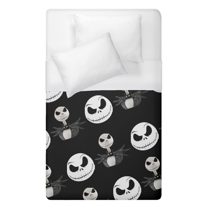 Jack Print, White, Before, Plain, Black, Simple, Christmas Duvet Cover (Single Size)