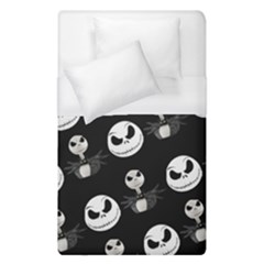 Jack Print, White, Before, Plain, Black, Simple, Christmas Duvet Cover (single Size) by nateshop