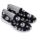 Jack Print, White, Before, Plain, Black, Simple, Christmas Women s Lightweight Slip Ons View3