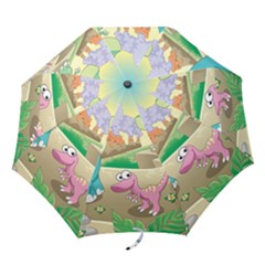 Kids Mural Cartoon Dinosaur Folding Umbrellas by nateshop