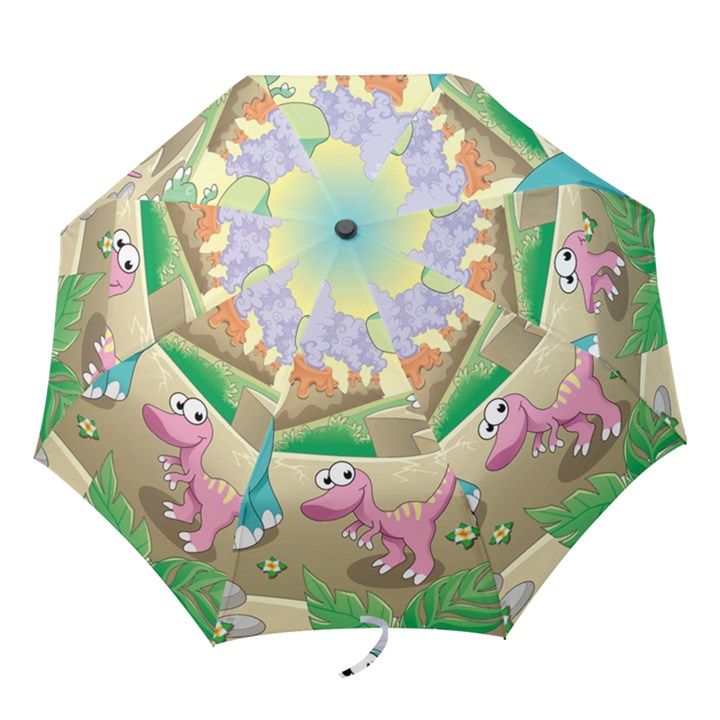 Kids Mural Cartoon Dinosaur Folding Umbrellas