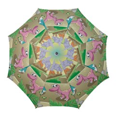 Kids Mural Cartoon Dinosaur Golf Umbrellas by nateshop