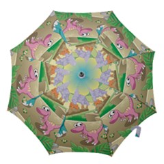 Kids Mural Cartoon Dinosaur Hook Handle Umbrellas (large) by nateshop