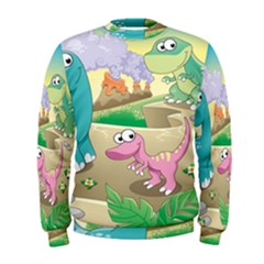 Kids Mural Cartoon Dinosaur Men s Sweatshirt by nateshop