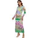 Kids Mural Cartoon Dinosaur Long Sleeve Longline Maxi Dress View2