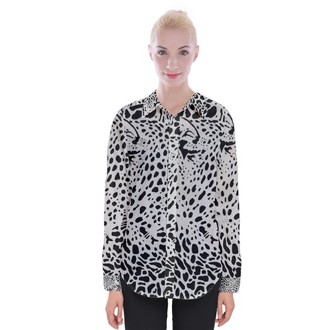 Leopard In Art, Animal, Graphic, Illusion Womens Long Sleeve Shirt by nateshop