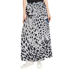 Leopard In Art, Animal, Graphic, Illusion Maxi Chiffon Skirt by nateshop