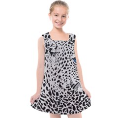 Leopard In Art, Animal, Graphic, Illusion Kids  Cross Back Dress by nateshop