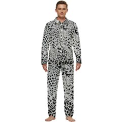 Leopard In Art, Animal, Graphic, Illusion Men s Long Sleeve Velvet Pocket Pajamas Set by nateshop