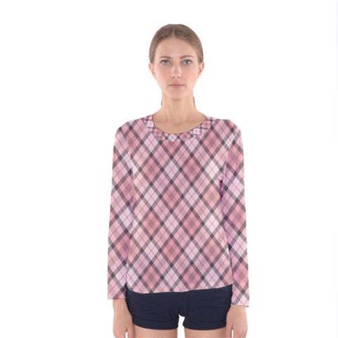 Pink Burberry, Abstract Women s Long Sleeve T-shirt by nateshop