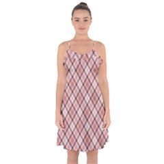 Pink Burberry, Abstract Ruffle Detail Chiffon Dress by nateshop