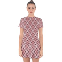 Pink Burberry, Abstract Drop Hem Mini Chiffon Dress by nateshop