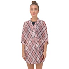 Pink Burberry, Abstract Half Sleeve Chiffon Kimono by nateshop