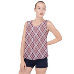 Pink Burberry, Abstract Bubble Hem Chiffon Tank Top by nateshop