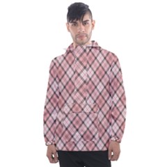 Pink Burberry, Abstract Men s Front Pocket Pullover Windbreaker by nateshop