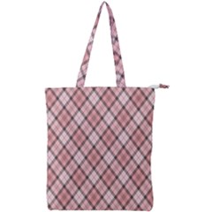 Pink Burberry, Abstract Double Zip Up Tote Bag by nateshop