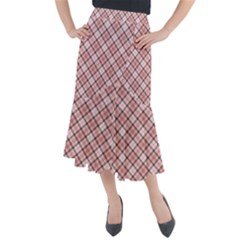 Pink Burberry, Abstract Midi Mermaid Skirt by nateshop