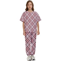 Pink Burberry, Abstract Kids  T-shirt And Pants Sports Set by nateshop