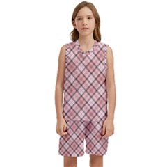 Pink Burberry, Abstract Kids  Basketball Mesh Set by nateshop