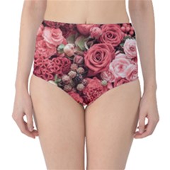 Pink Roses, Flowers, Love, Nature Classic High-waist Bikini Bottoms