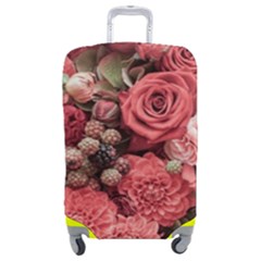 Pink Roses, Flowers, Love, Nature Luggage Cover (medium) by nateshop