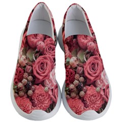 Pink Roses, Flowers, Love, Nature Women s Lightweight Slip Ons by nateshop