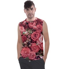 Pink Roses, Flowers, Love, Nature Men s Regular Tank Top