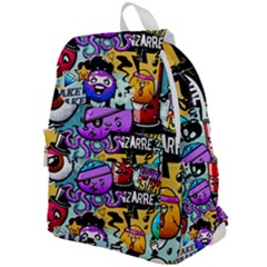 Cartoon Graffiti, Art, Black, Colorful Top Flap Backpack by nateshop