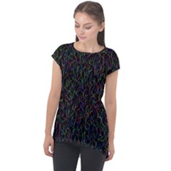 Amoled Noise, Cap Sleeve High Low Top by nateshop