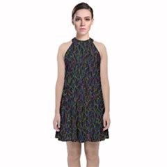 Amoled Noise, Velvet Halter Neckline Dress  by nateshop