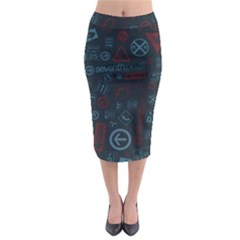 Background, Creed Midi Pencil Skirt by nateshop