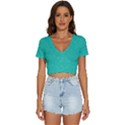 Background, Doodle, Pattern, V-Neck Crop Top View1