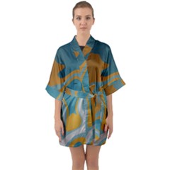 Cartoon, Elma, Corazones Half Sleeve Satin Kimono  by nateshop