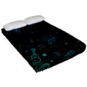 Cartoon, Halloween, Black, Dark Fitted Sheet (Queen Size) View2