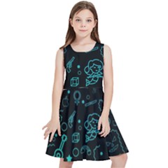 Cartoon, Halloween, Black, Dark Kids  Skater Dress by nateshop