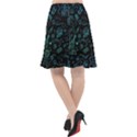 Cartoon, Halloween, Black, Dark Fishtail Chiffon Skirt View2