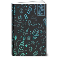 Cartoon, Halloween, Black, Dark 8  X 10  Hardcover Notebook