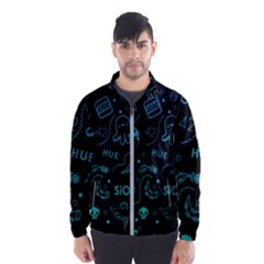 Cartoon, Skull, Dark, Dead Men s Windbreaker