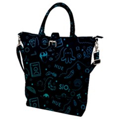 Cartoon, Skull, Dark, Dead Buckle Top Tote Bag by nateshop