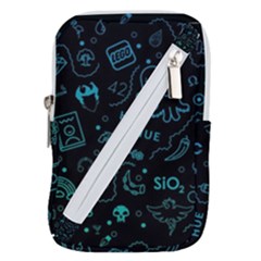 Cartoon, Skull, Dark, Dead Belt Pouch Bag (large) by nateshop