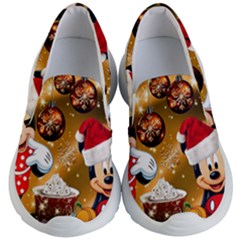 Cartoons, Disney, Merry Christmas, Minnie Kids Lightweight Slip Ons by nateshop