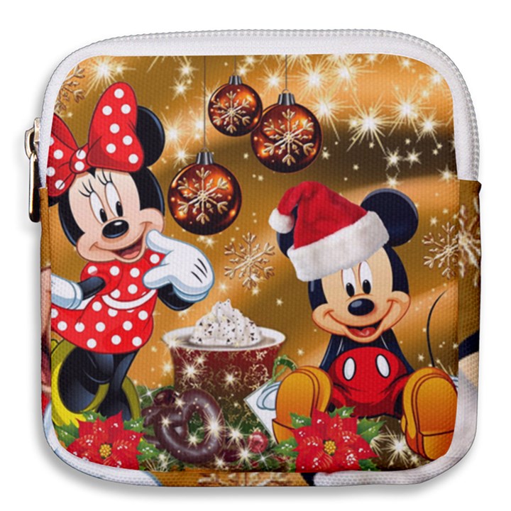 Cartoons, Disney, Merry Christmas, Minnie Mini Square Pouch