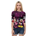 Cartoons, Disney, Mickey Mouse, Minnie Quarter Sleeve Raglan T-Shirt View1