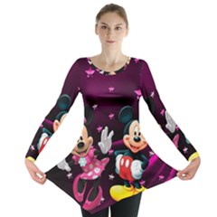 Cartoons, Disney, Mickey Mouse, Minnie Long Sleeve Tunic  by nateshop