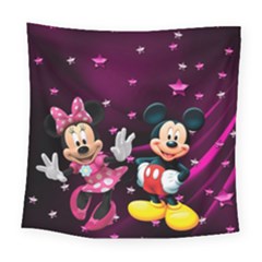 Cartoons, Disney, Mickey Mouse, Minnie Square Tapestry (large) by nateshop