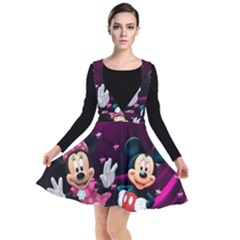 Cartoons, Disney, Mickey Mouse, Minnie Plunge Pinafore Dress by nateshop