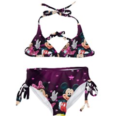 Cartoons, Disney, Mickey Mouse, Minnie Kids  Classic Bikini Set by nateshop