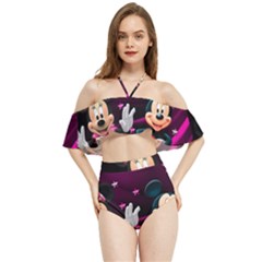 Cartoons, Disney, Mickey Mouse, Minnie Halter Flowy Bikini Set  by nateshop